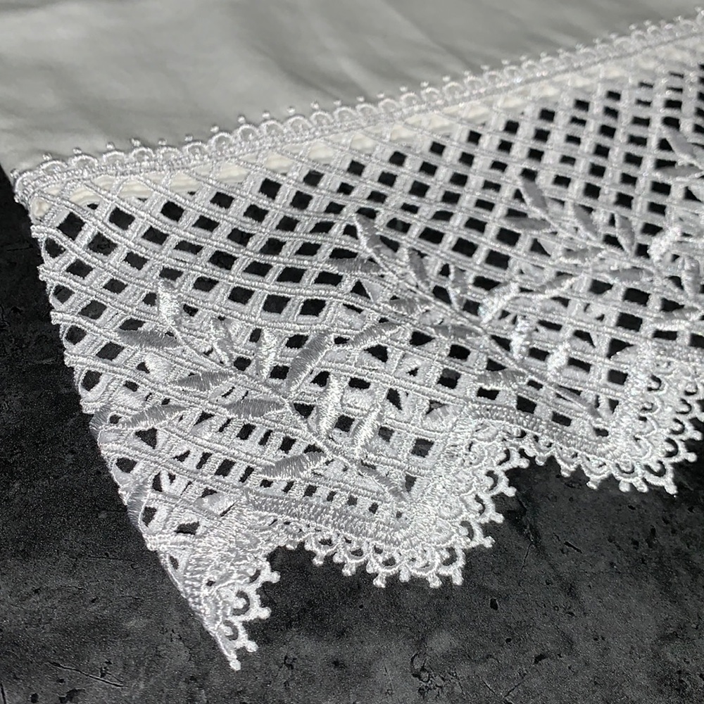Vintage pillowcase with lace detailing